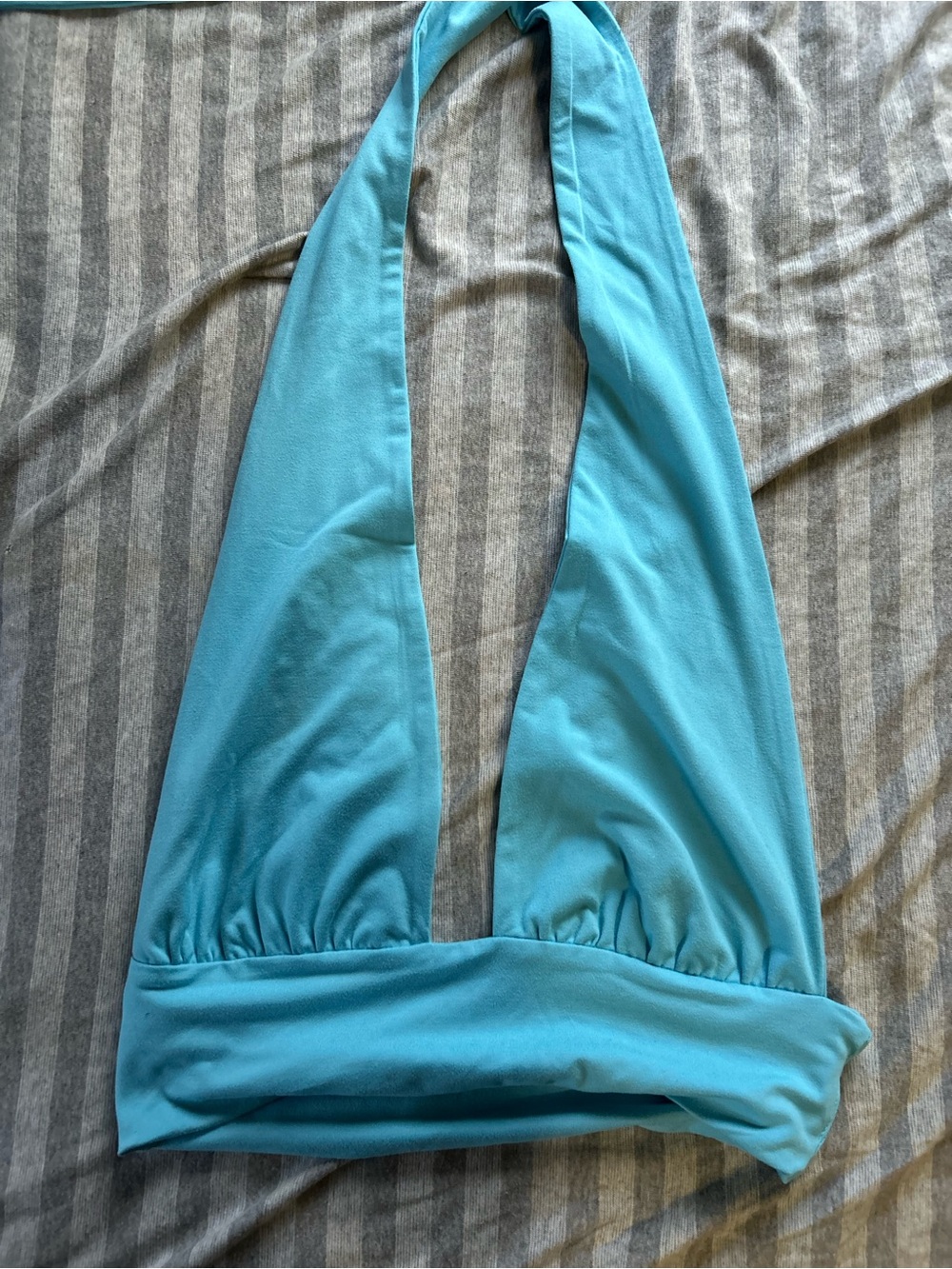Amazon Blue Halter Crop Top